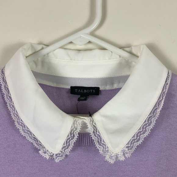 Talbots Purple Long Sleeve Sweater Top. - Picture 2 of 5
